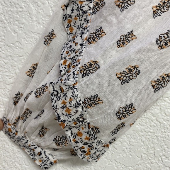 Anthropologie Calligraphie women's Peasant top Medium Long Sleeve - Picture 7 of 8